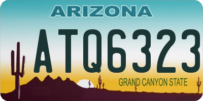 AZ license plate ATQ6323