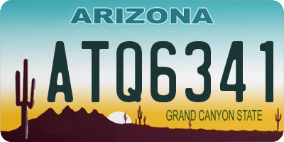 AZ license plate ATQ6341
