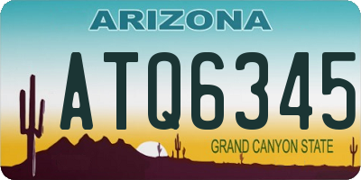 AZ license plate ATQ6345