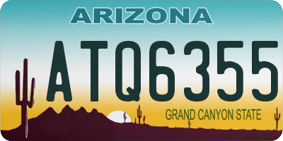 AZ license plate ATQ6355
