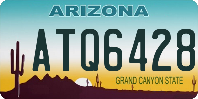 AZ license plate ATQ6428