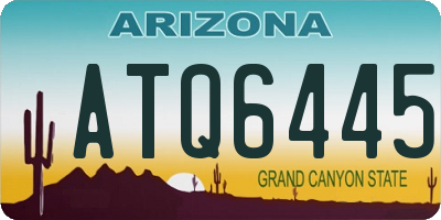 AZ license plate ATQ6445
