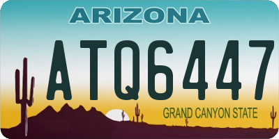 AZ license plate ATQ6447