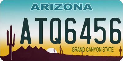 AZ license plate ATQ6456