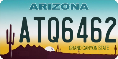 AZ license plate ATQ6462