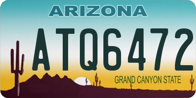 AZ license plate ATQ6472