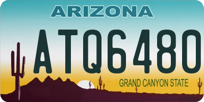 AZ license plate ATQ6480