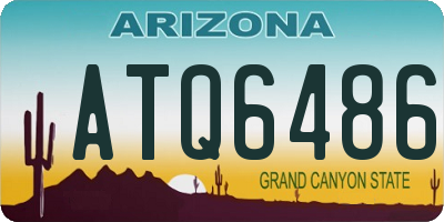 AZ license plate ATQ6486