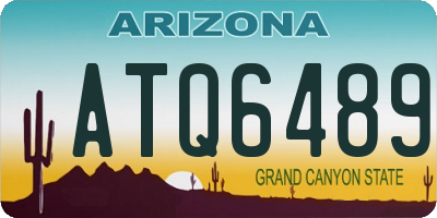 AZ license plate ATQ6489