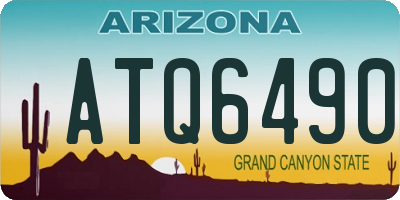AZ license plate ATQ6490