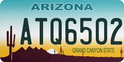 AZ license plate ATQ6502