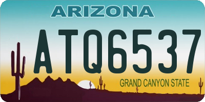 AZ license plate ATQ6537