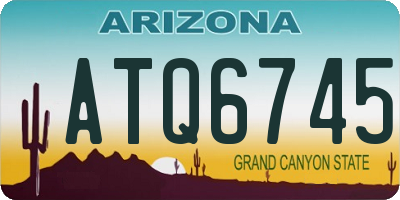 AZ license plate ATQ6745