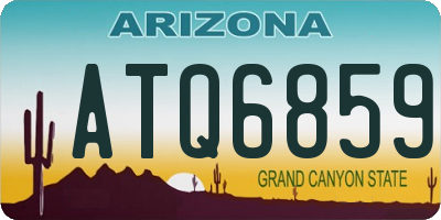 AZ license plate ATQ6859