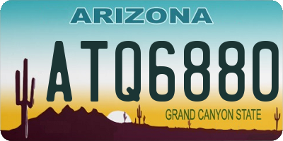 AZ license plate ATQ6880