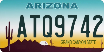 AZ license plate ATQ9742