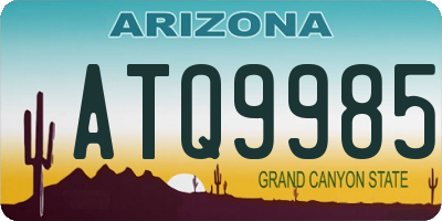 AZ license plate ATQ9985