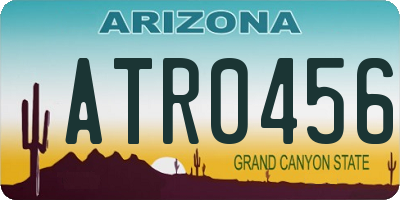 AZ license plate ATR0456