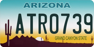 AZ license plate ATR0739