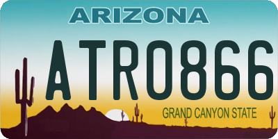 AZ license plate ATR0866
