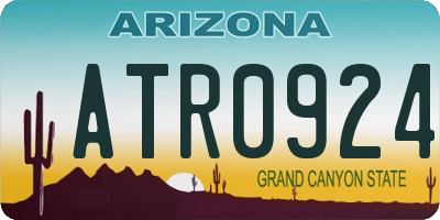 AZ license plate ATR0924