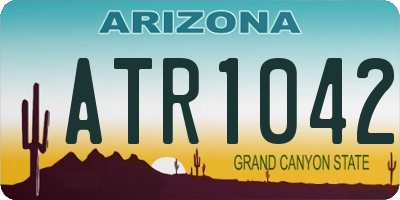 AZ license plate ATR1042