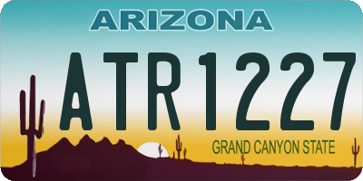 AZ license plate ATR1227