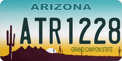AZ license plate ATR1228