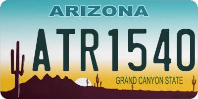 AZ license plate ATR1540