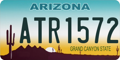 AZ license plate ATR1572