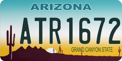 AZ license plate ATR1672