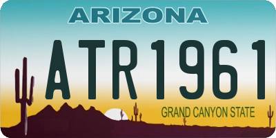 AZ license plate ATR1961