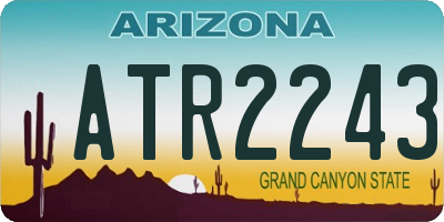 AZ license plate ATR2243
