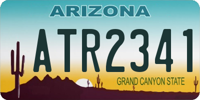 AZ license plate ATR2341