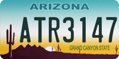 AZ license plate ATR3147