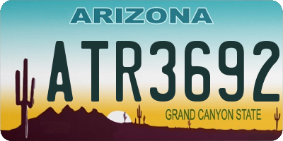 AZ license plate ATR3692
