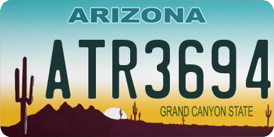 AZ license plate ATR3694