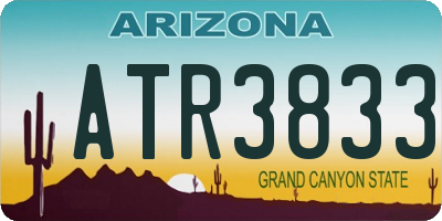 AZ license plate ATR3833