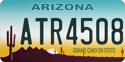 AZ license plate ATR4508