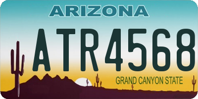 AZ license plate ATR4568