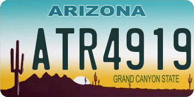 AZ license plate ATR4919