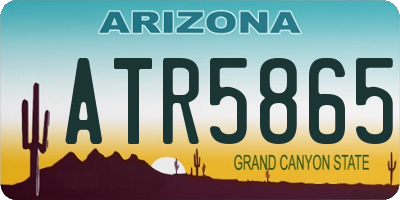 AZ license plate ATR5865