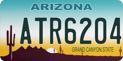 AZ license plate ATR6204