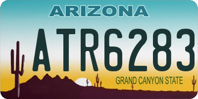 AZ license plate ATR6283