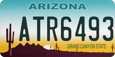 AZ license plate ATR6493