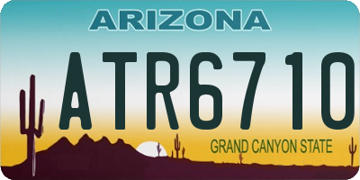 AZ license plate ATR6710