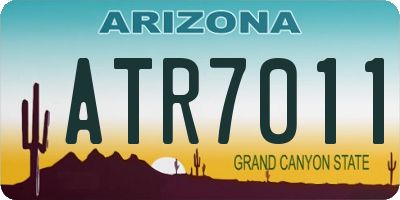 AZ license plate ATR7011