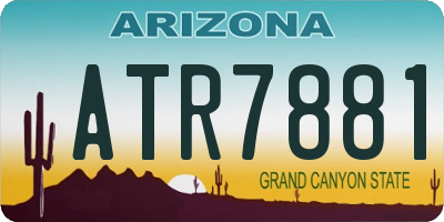 AZ license plate ATR7881
