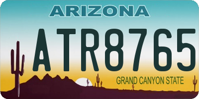 AZ license plate ATR8765