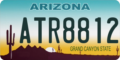 AZ license plate ATR8812